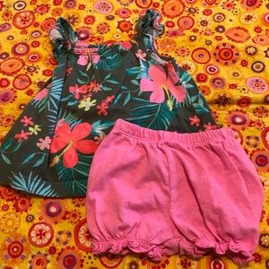 Baby girl summer top and shorts set
